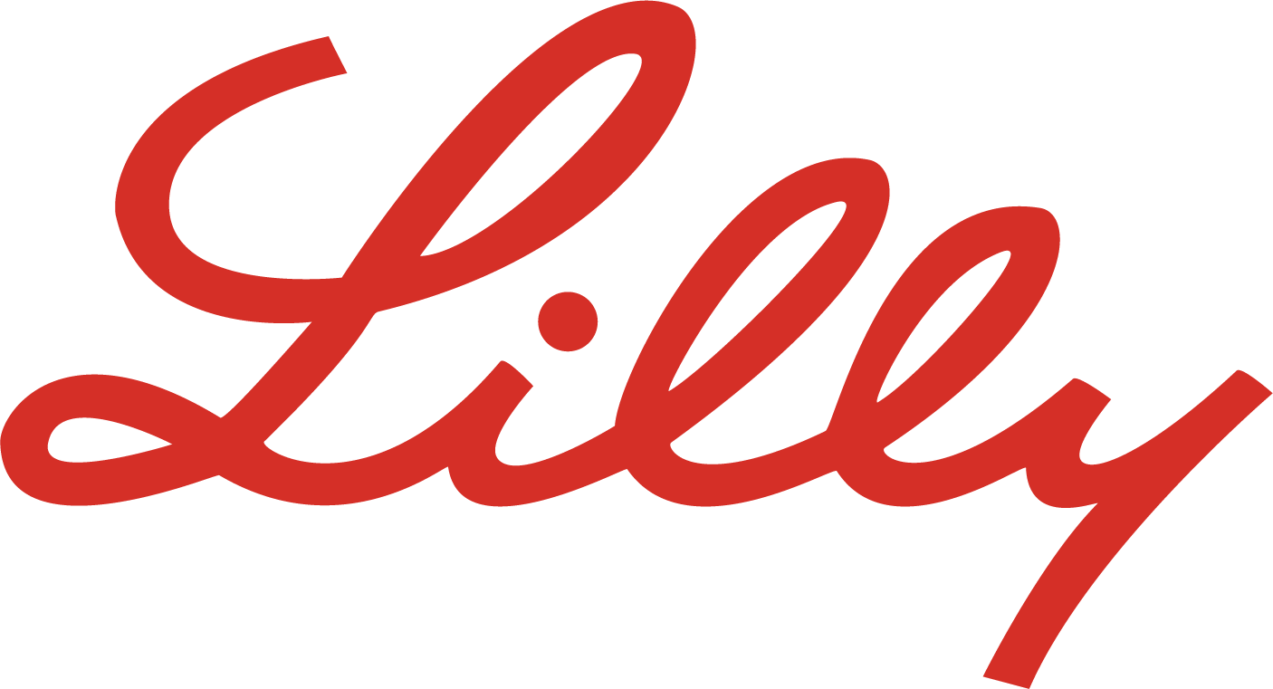 Red Cursive Lilly Logo